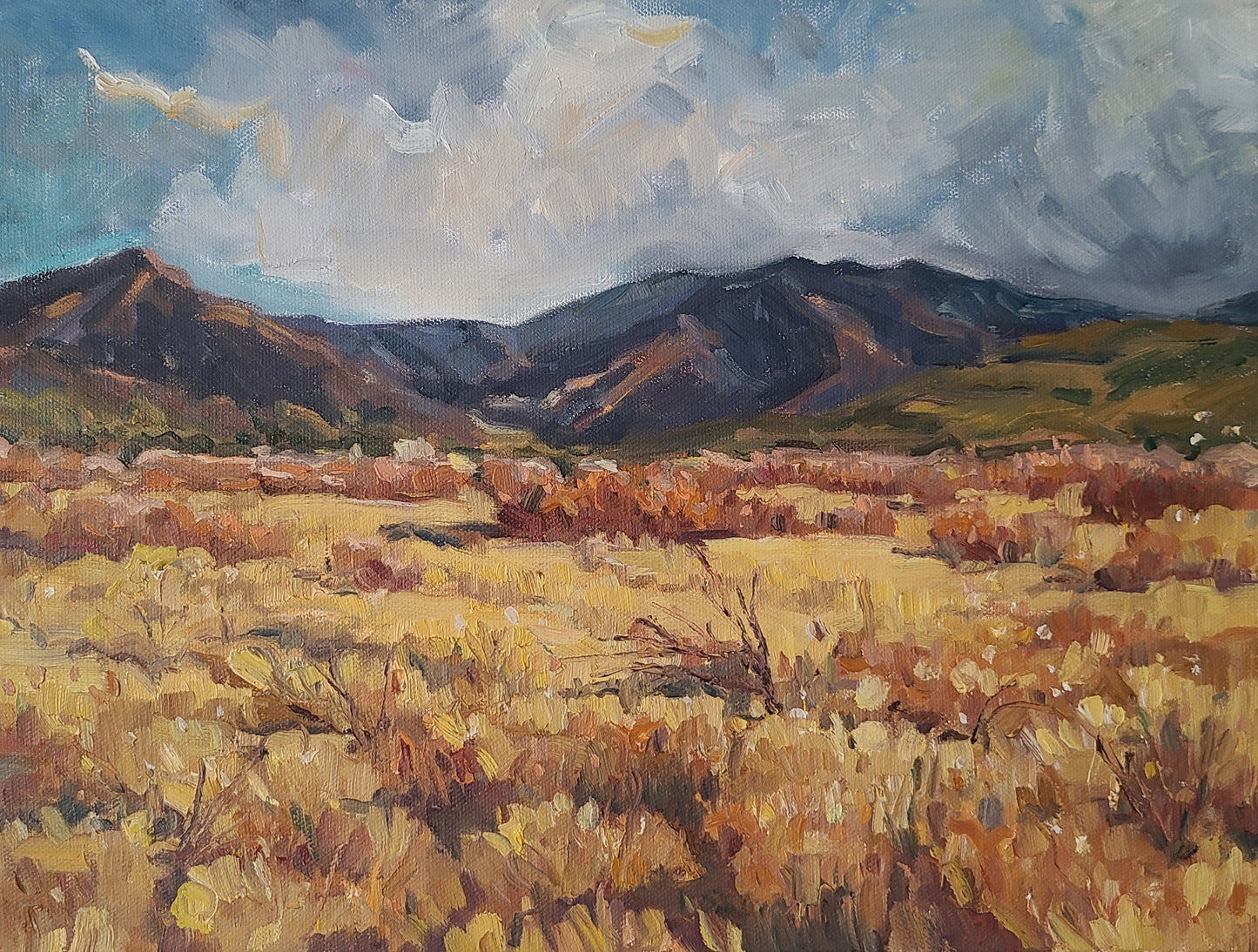 "Golden Valley" by Ioana Villatoro. Oil on canvas. 12"x16". Original.